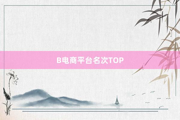 B电商平台名次TOP