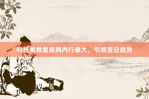 科技紫微星座网内行最大，引颈翌日趋势